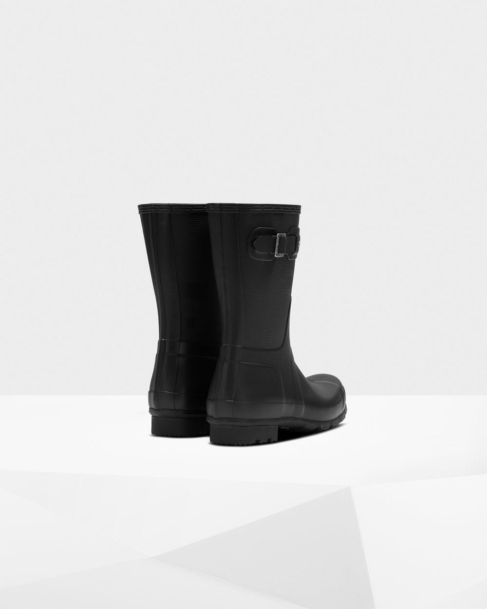 Galochas Curtas Hunter Homem Pretas - Original Exploded Logo Texture - 15AVWRSJC